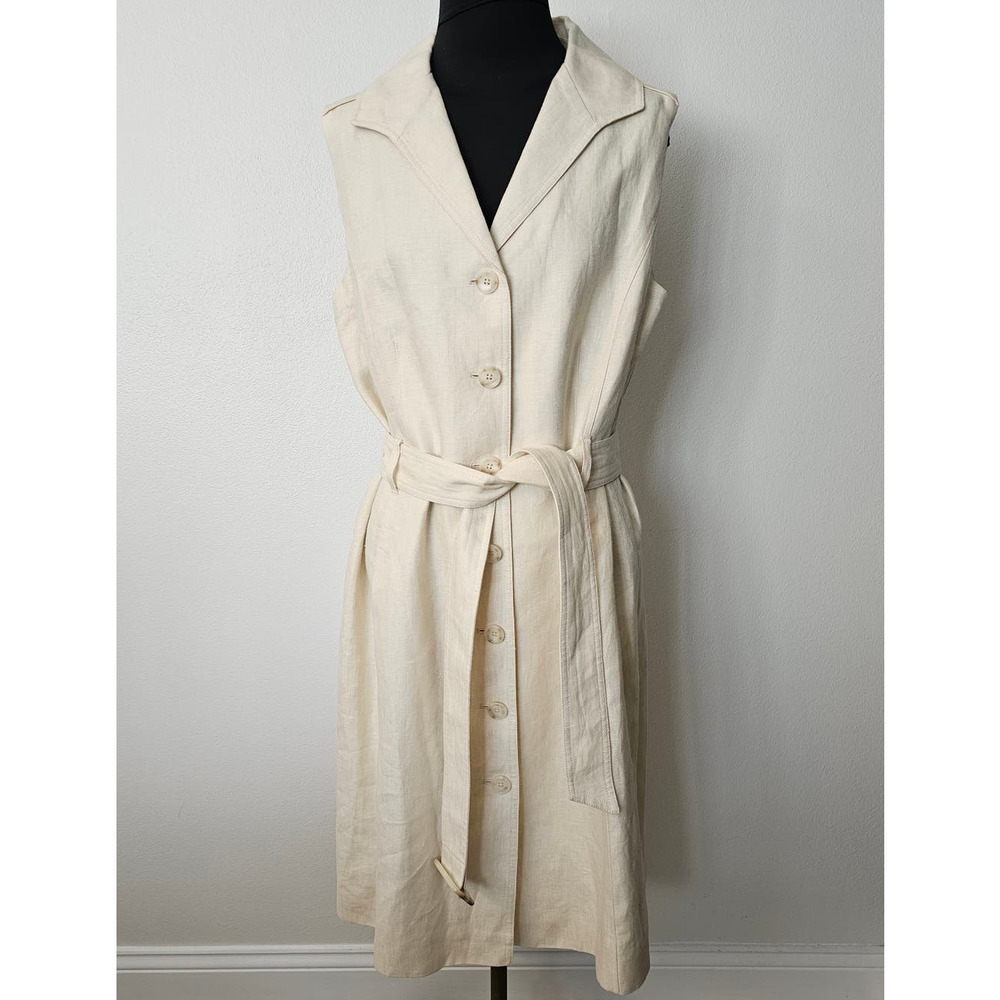 NWT Brooks Brothers Lanificio Campore 100% Pure Linen Women's Shirt Dress 16